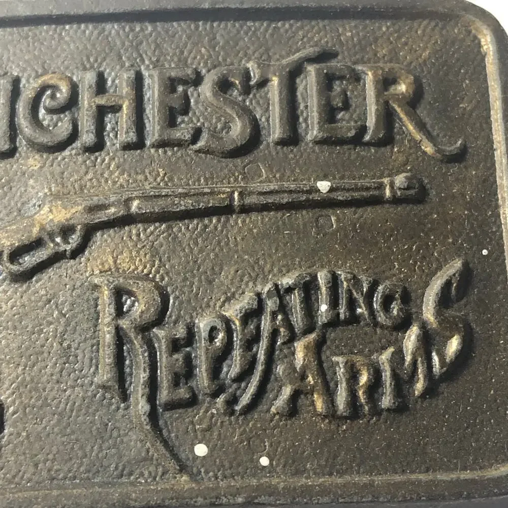 Vintage 1970s 70s Winchester Repeating Arms New Haven Belt Buckle Western